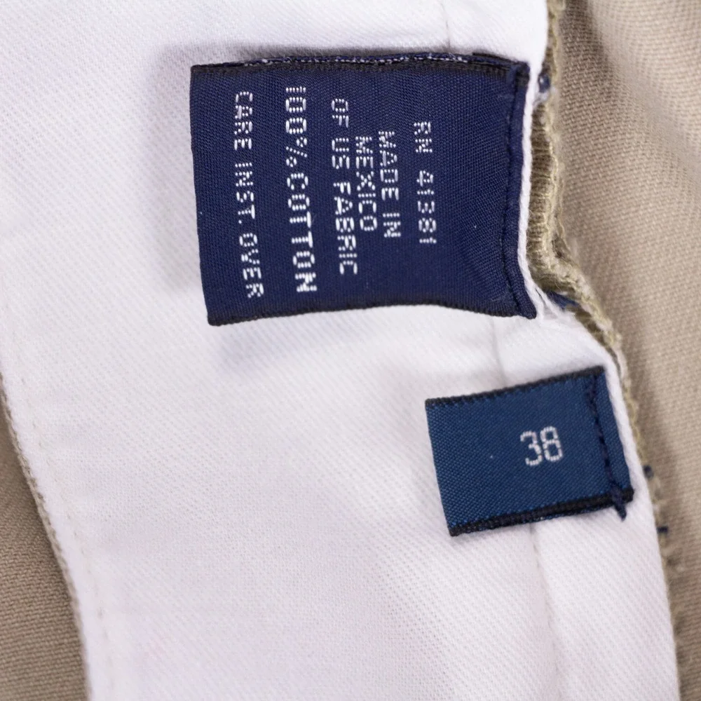 VTG Polo Ralph Lauren Tyler Short Mens 38 Khaki Tan Pleated Chino Cotton Shorts